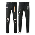 2025 KSUBI Men Personality Multi-style Low Rise Elastic Skinny Denim Pants American Style Ripped Trousers Jeans