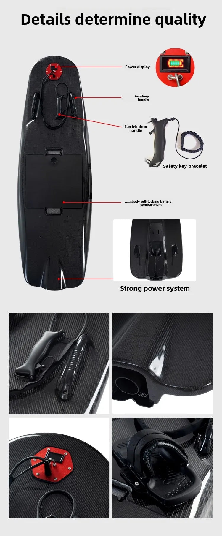2025 New High-Speed Jet Board Electric 48V 55km/h Power Surfboard Motor Control Water Sports Electric Surf Motorized Powered