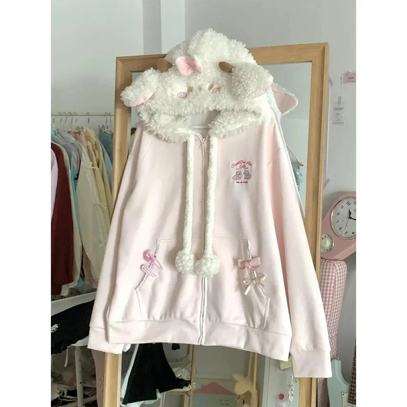 American Vintage Japanese Jacket Hooded Women 2026 Cotton Coats Outwear Design Subculture Gothic Sweatshirts Harajuku