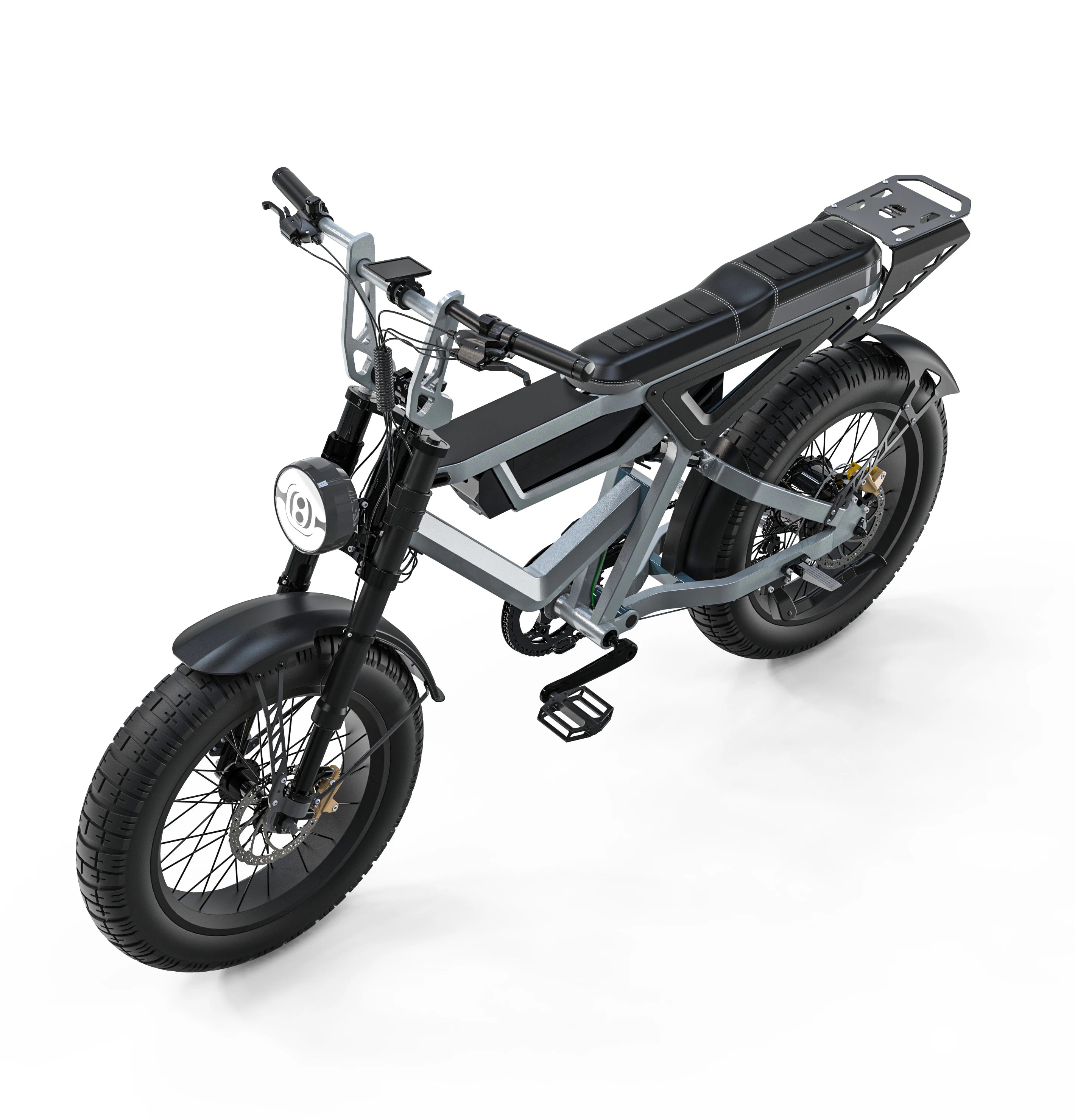 SXLL Custom Logo 20-Inch Fat Tire Electric Bike 1000W Stock Scrambler Moped with Air Shock 48v Lithium Battery for Urban Commuti