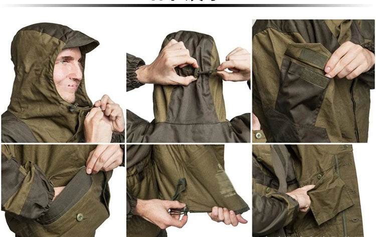 Hunting Clothes Set Gorka-3 Russian Mountain Tactical Suit Горка Camo Combat Uniform Men Outdoor Training Jacket Clothing Suits