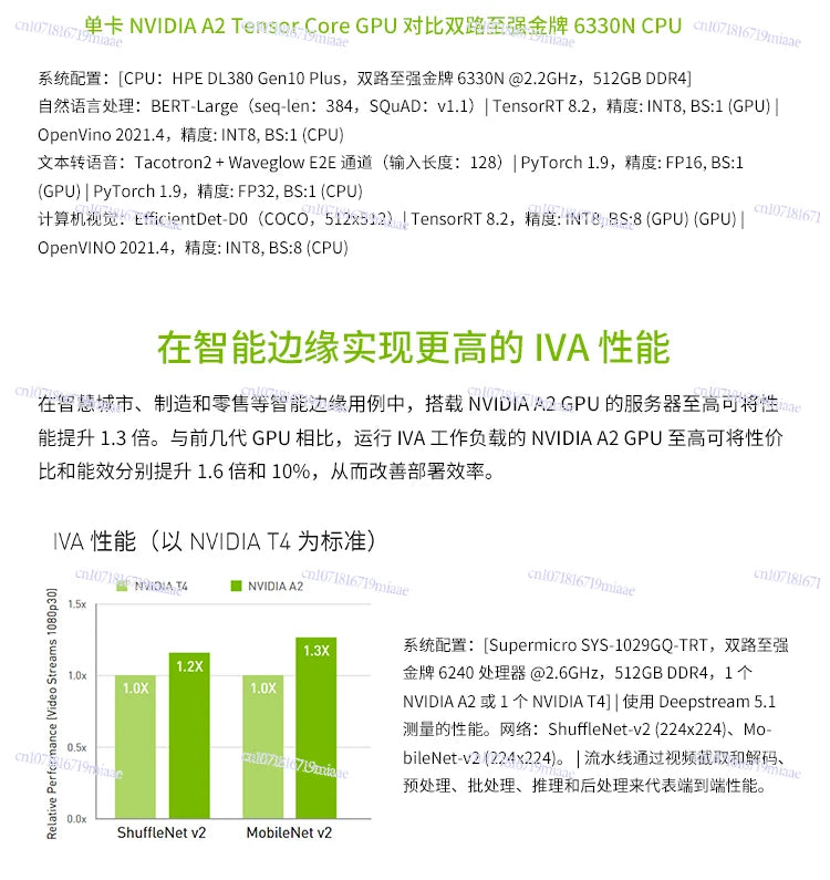A2 16G Graphics Card NVIDIA Deep Learning GPU Operation Acceleration Replacement T4