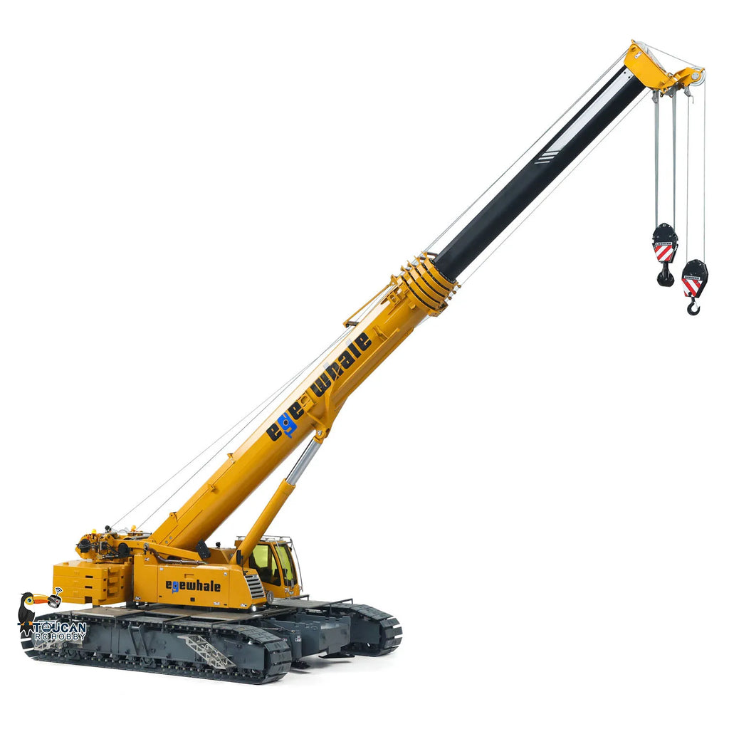 D1220 1:14 Hydraulic Remote Control Telescopic Crawler Crane Heavy Duty RC Cranes Cars Tracked Construction Truck Models
