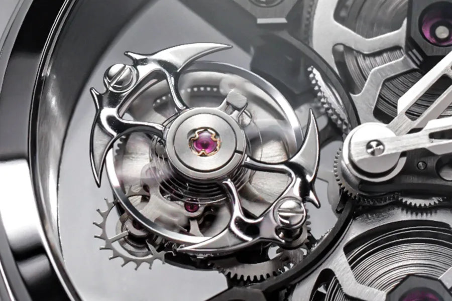 AGELOCER Free-sprung Balance Manta Tourbillon Watch Men's Vogue Luxury Skeleton Manual Mechanical Watch Birthday Gift for Men