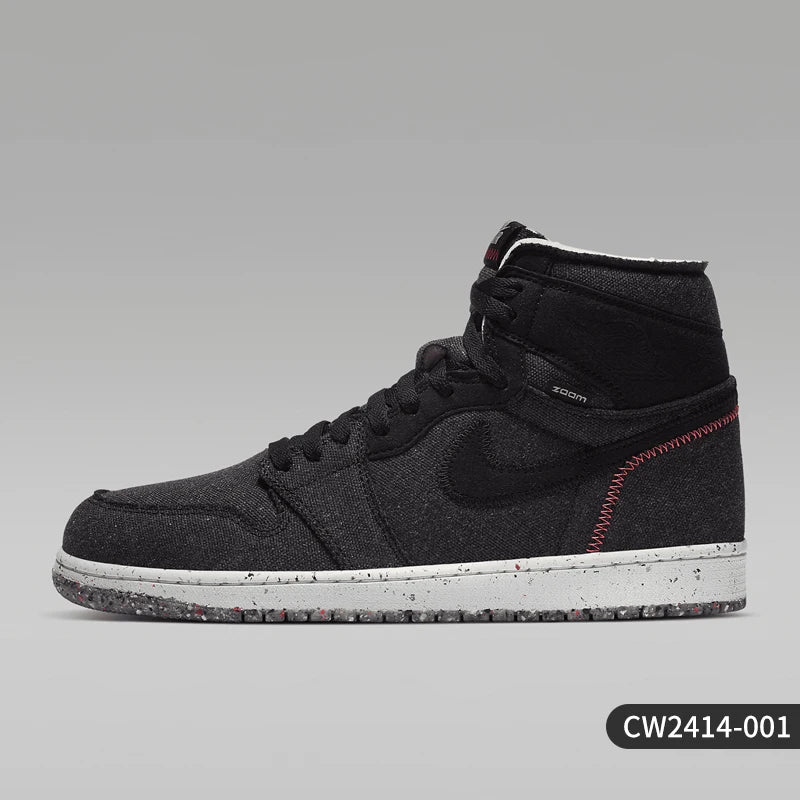 Nike Authentic Air Jordan 1 Zoom AJ1 Recycled Material Sneakers CW2414-001