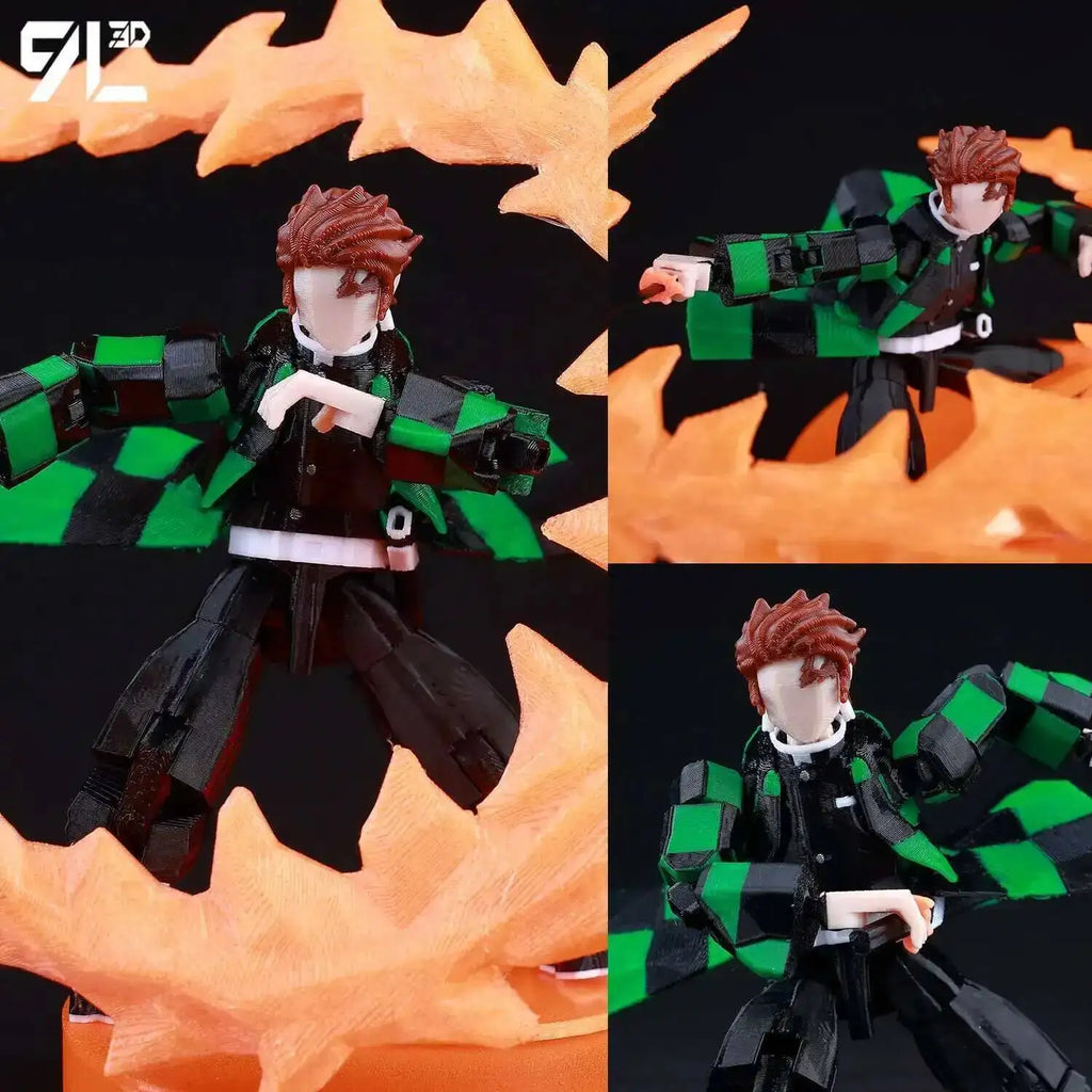 9L3D Printed Anime One Piece Naruto Demon Slayer Dummy13 Lucky T13 Movable Shapeshift Action Figures Mannequin Toys Collectors