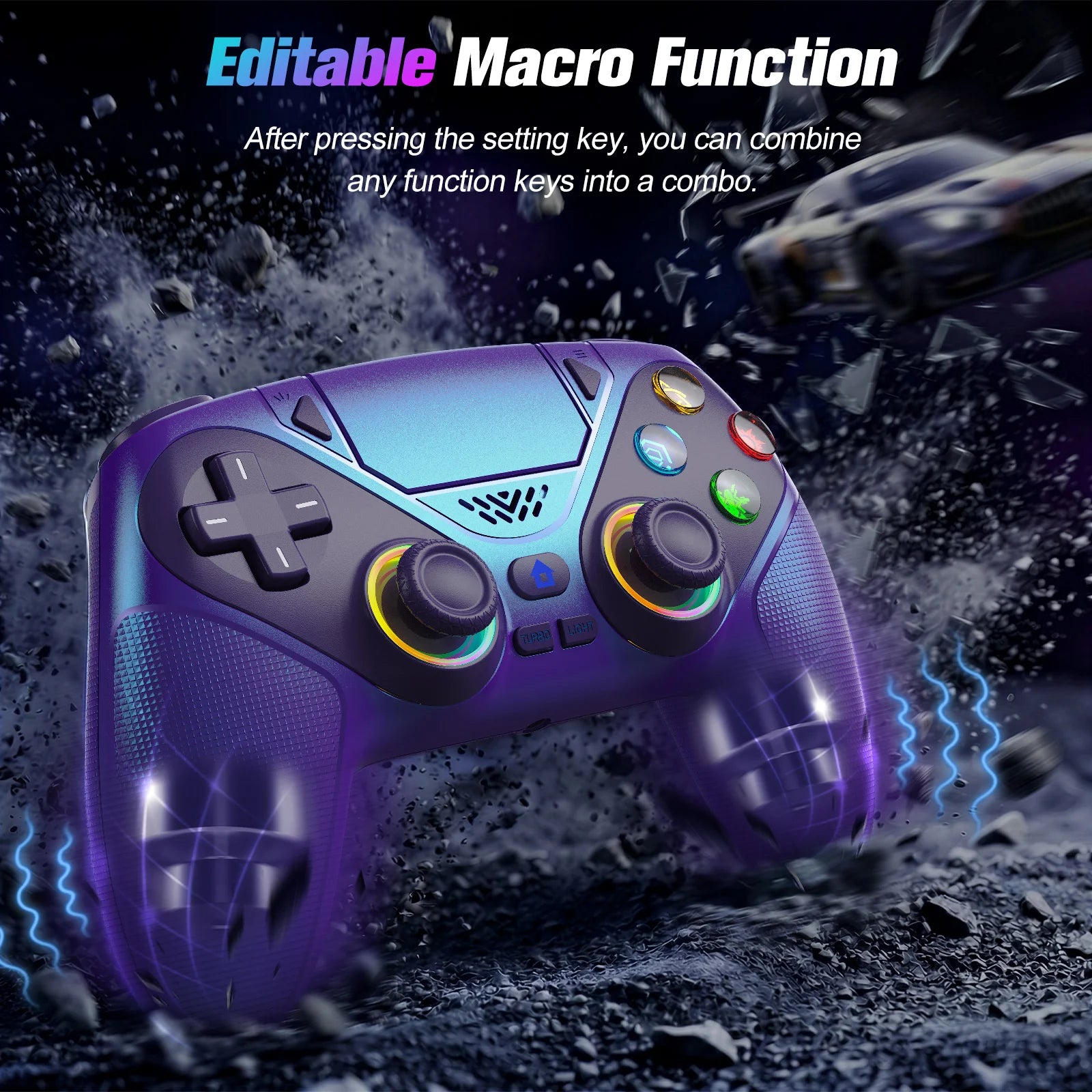 Bluetooth Gamepad For Playstation 5 Wireless Controller PS5 Console Gaming Controller  With Turbo Dual Sense Vibrate Programming
