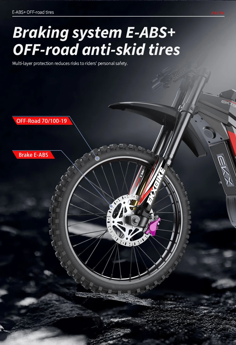 EKXBike M1 Adult Electric Motorcycle 16.8KW Peak Mid-Motor 72V/50AH Removable Battery 100KM/H Off-Road E-MTB