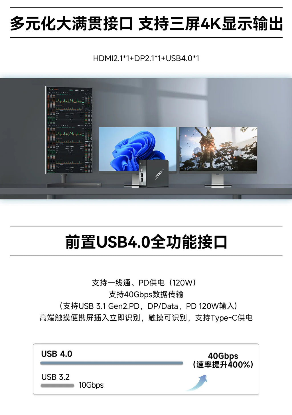 GMK EVO-X1 AI 9 HX 370miniPC Mini Host Ryzen Gaming Design Office Computer Host
