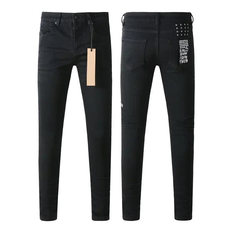 2025 KSUBI Men Personality Multi-style Low Rise Elastic Skinny Denim Pants American Style Ripped Trousers Jeans