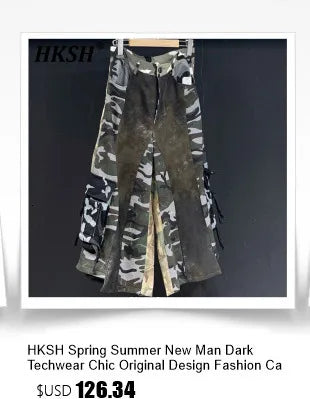 HKSH Original Niche Design Spring Summer Men Floral Casual Pants Simple Light Luxury Waste Land Women Chic Ins Punk Vibe HK22699