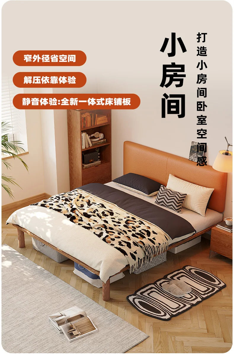 European Modern Bed Frame Double Storage Bedroom Full Size Bed Frame Headboard Nightstands Mobili Per La Casa Home Furniture