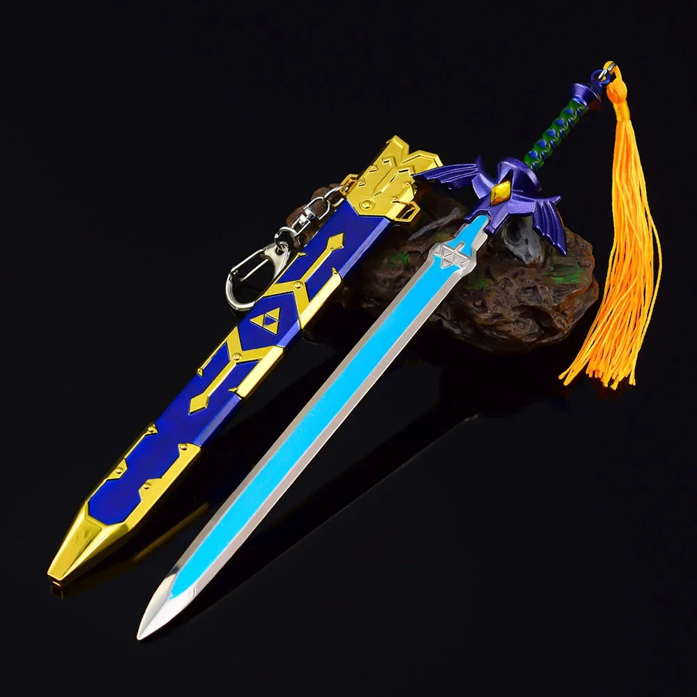 22cm Master Sword The Hyrule Fantasy Tears of The Kingdom Metal Weapon Model Sword Blade Keychain Ornament Crafts Gifts Toys