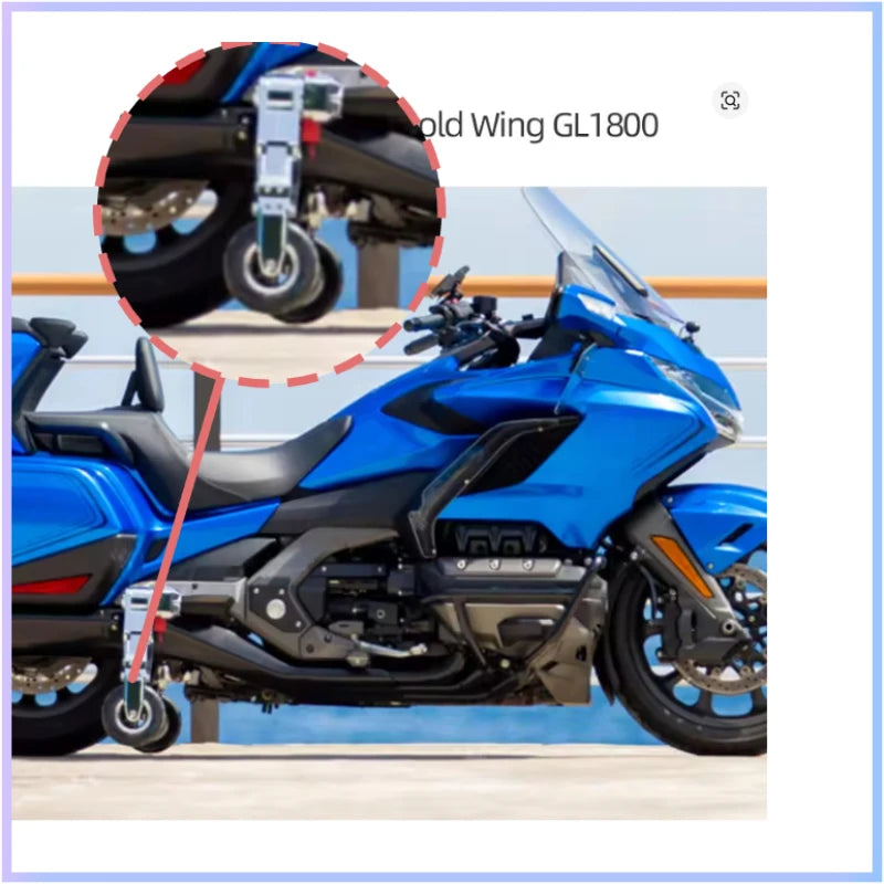 Stable Anti-tip Auxiliary Wheel | Road Glide Motorcycle Parking Stand Landing Gear