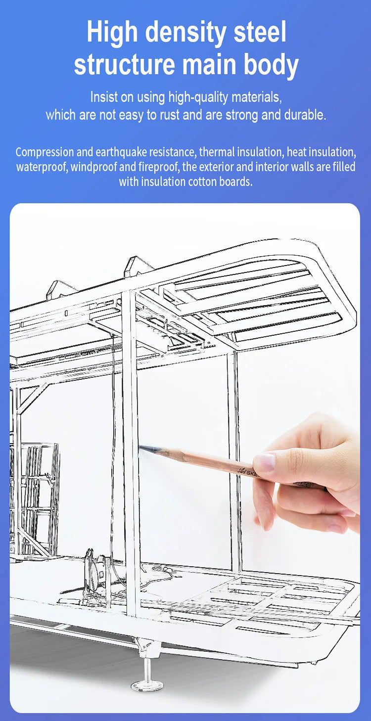 Fully Equipped Mobile Cabin Tiny Living Prefab Steel Container House Chinese Modular Hotel for Home Prefab Houses