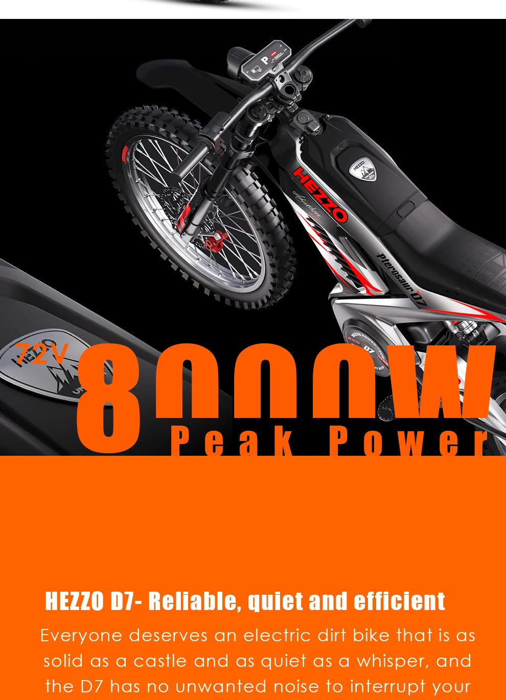 EEC D7 Bike Electric Motorcycle 8000w 389N.m 100KM/h 72V 35AH Electric Enduro Ebike Electric Scooter Motorcycle