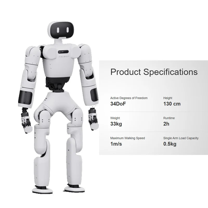 Humanoid robot with hot swappable 500Wh battery and optional charging station for continuous daily operation