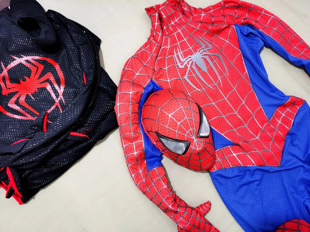 Classic Tobey Spider-Man Costume 1:1 Wearable 3D Toby Spider-Man Jumpsuit with Mask Webs Handmade Cosplay Suit for Coser Gift