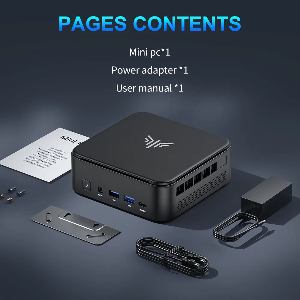 ACEMAGIC Mini PC with AMD Ryzen 5 7430U 16GB DDR4 512GB M.2 SSD Mini Gaming PC with USB Type-C Supports Triple 4K Display