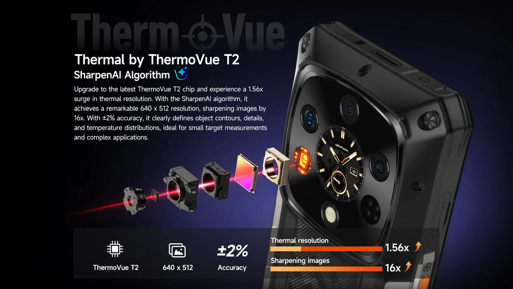 Ulefone Armor 28 Ultra 5G AI Thermal Imaging Rugged Phone 1TB ROM 32GB RAM Dimensity 9300+ Android AMOLED 6.67" Smartphone