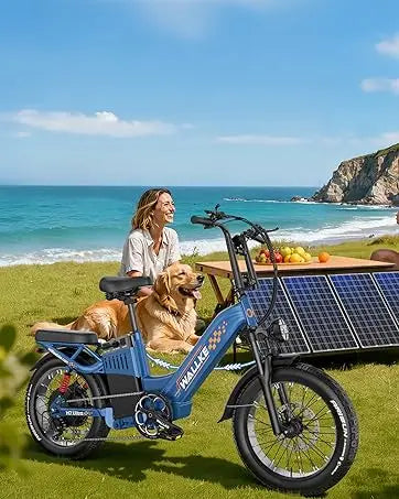 H7 Ultra 4000W Long Range Electric Bike for Adults, Solar Charge Supported Fat Tire E-Bike with Portable Power Output, Al