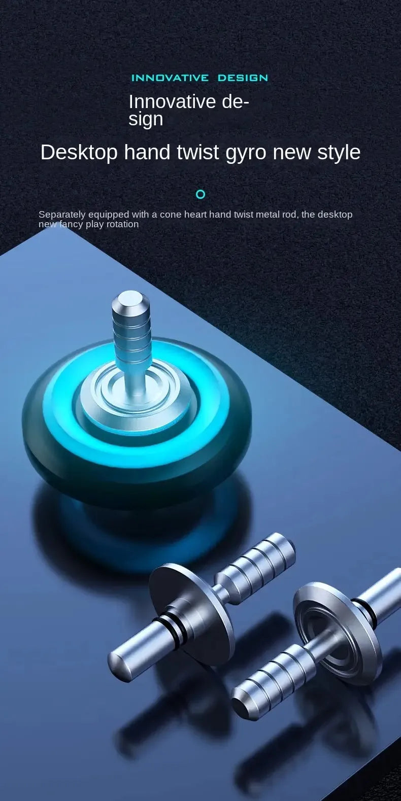 YIJOO Mini Smart Fidget Spinner Toys All-metal Luminous Small Fingertip Gyro Set for Adult Kids Stress Reliever Gifts