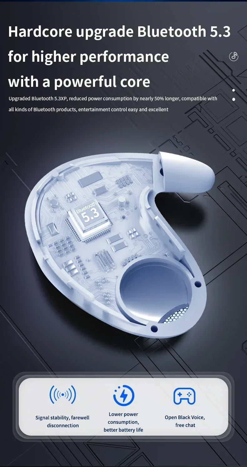 Lenovo Invisible Sleep Wireless Earphone TWS Bluetooth 5.3 Headphones Hidden Earbuds Waterproof Noise Reduction Sports Headset