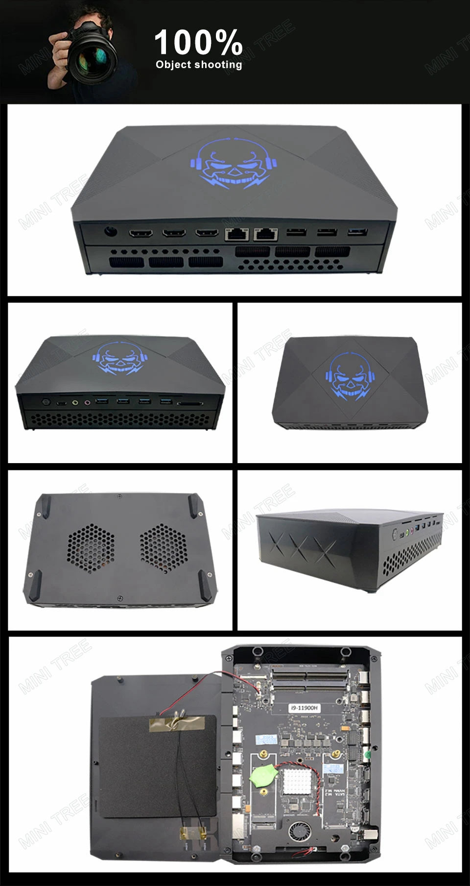 14th Intel Core i9 12900HX 14900HX 12650HX Gaming Mini PC NVIDIA GeForce RTX 4060 8G GDDR6 2xDDR5 NVME 3xHDMI2.0 USB-C Windows11