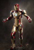 New Product In Stock 1/4 Brand New  Iron Man Mk42 Statue In Red And Gold Color Scheme Super Cool With Luminous Effect