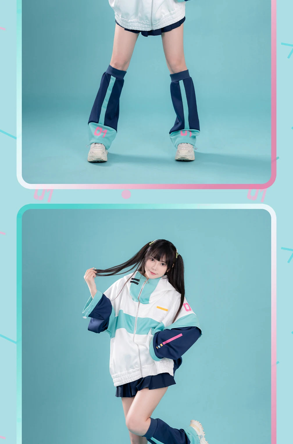 Moeyu Anime Coat for Men Miku Cosplay Windbreaker Jacket Hooded Jackets Women Clothing Costume Casual Outwear Zipper Sportswear