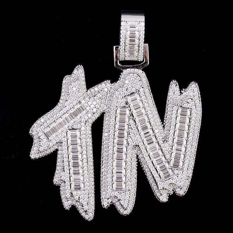 Provence Letter Pendant for Men Moissanite Miami Fashion Pendant for Women Hip Hop Pendant Custom Jewelry