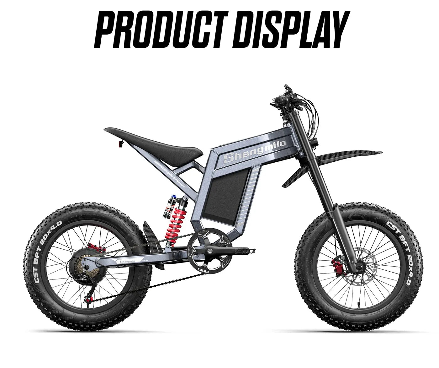 Powerful 20" Fat Tire E-Bike 1500W 60V 40MPH Electric MountainBike for Adventure