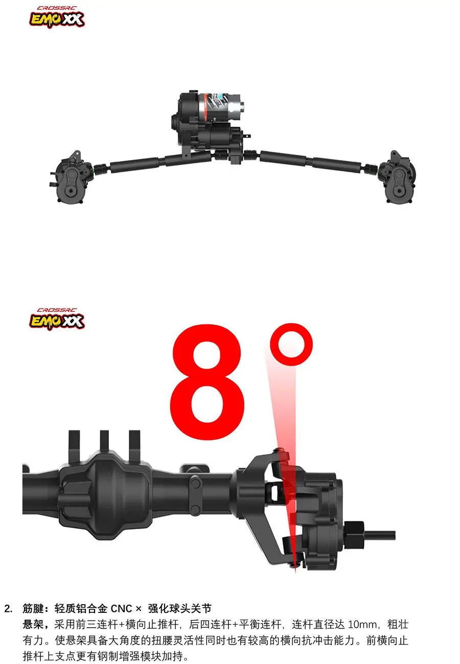 In Stock Emo Xx 1/6 Rc Electric Remote Control Climbing Truck Rock Breaker Off Road Vehicle With Led Strobe Lights For Hobbyists