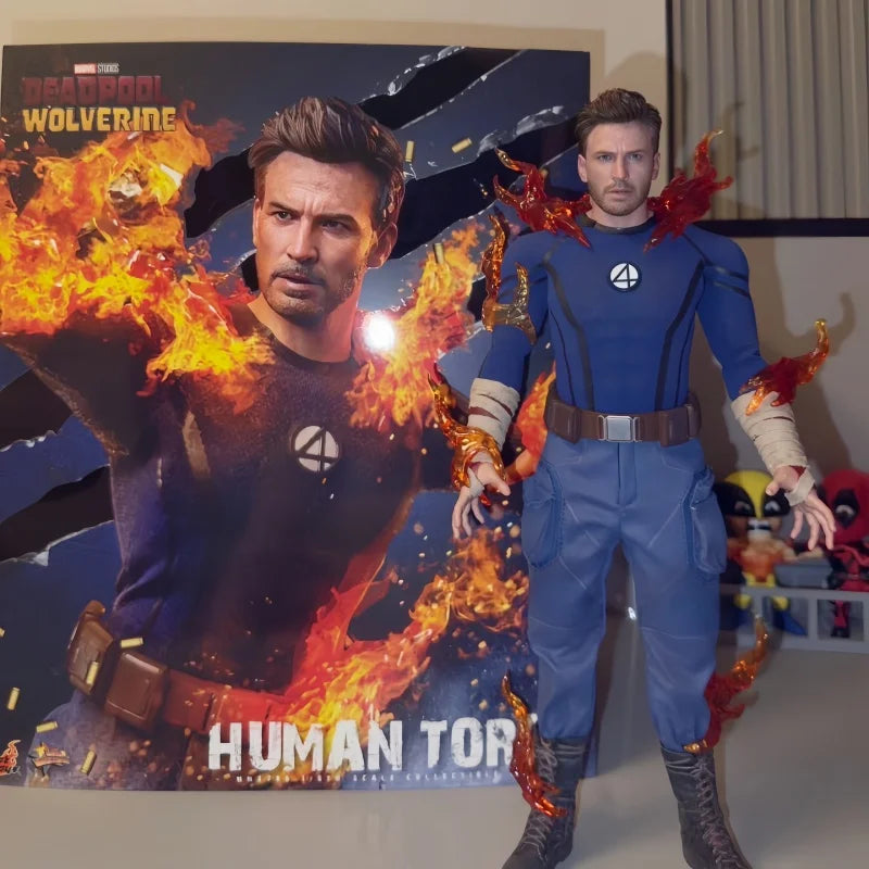 Hot Toys Deadpool & Wolverine Human Torch Mms789 1/6 Scale Collectible Figure Anime And Movie Merchandise Perfect Holiday Gift