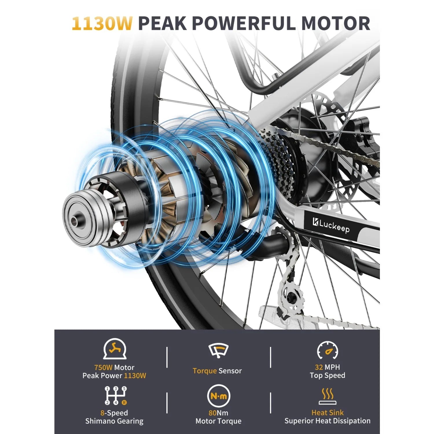 Electric Bike 750W Motor 48V20AH Battery Smart APP Remote Control E-Bike 26*3.0-inch Tire Torque Sensor Aldult Electric Bicycle