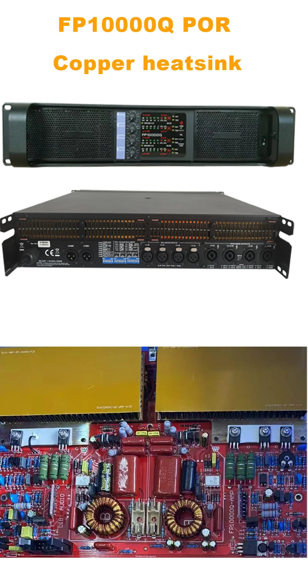 FP10000Q/FP20000Q Professional Audio Power Amplifier 2 Ohm Stable 4 Channels Class TD Amp 4x1350W 10000 Watts ON-Semi Live Show