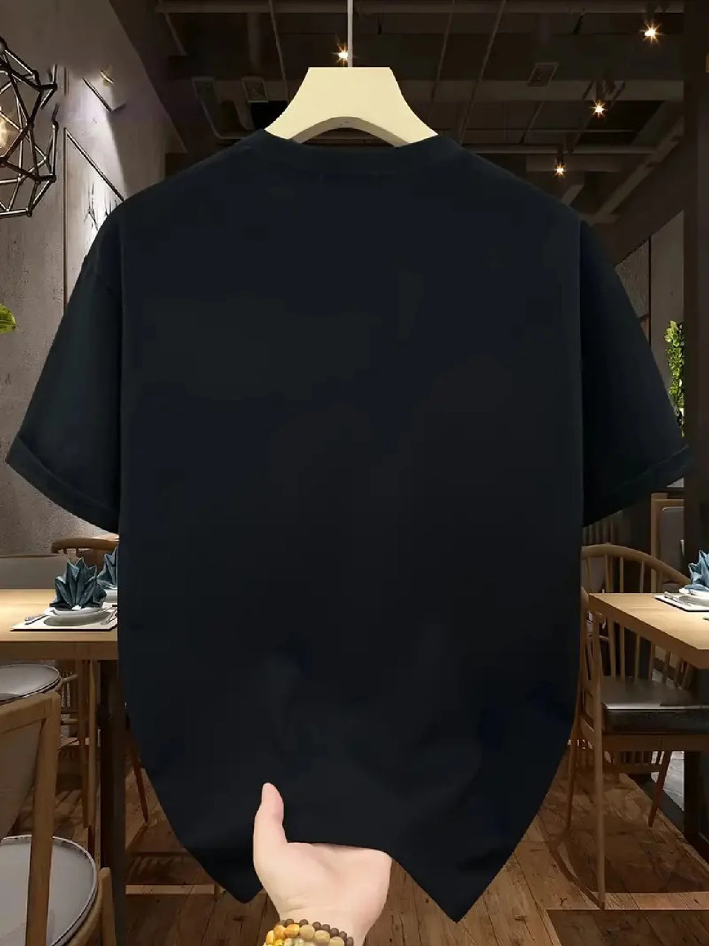 Men's 100% pure cotton fashionable casual loose Italian style Milan letter printed round neck short sleeved T-shirt top