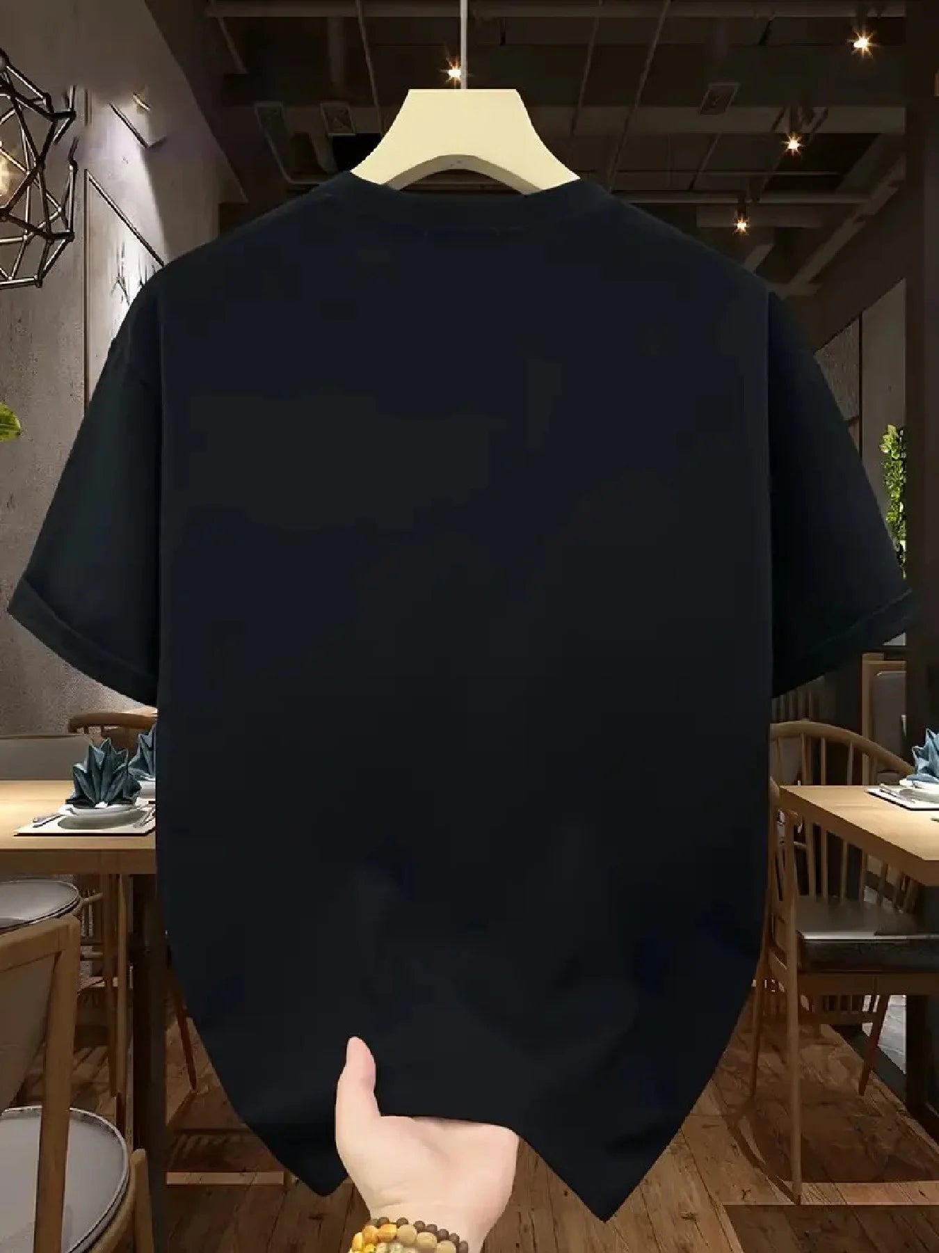 Men's 100% pure cotton fashionable casual loose Italian style Milan letter printed round neck short sleeved T-shirt top