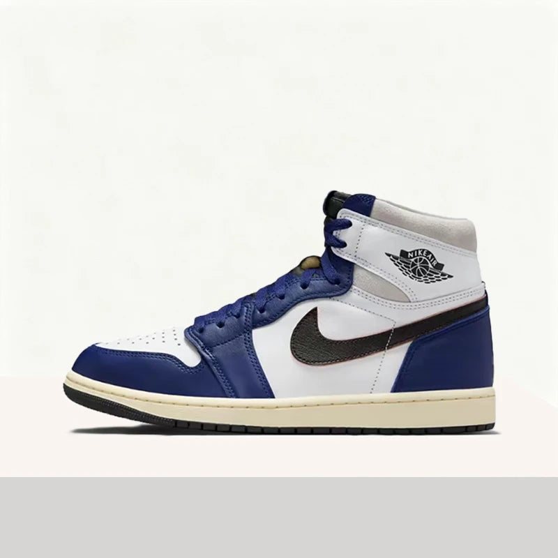 Nike Jordan Air Jordan 1 Durable Breathable Lightweight Mid-Top Premium Versatile Casual Basketball Shoes Men's DZ5485-100