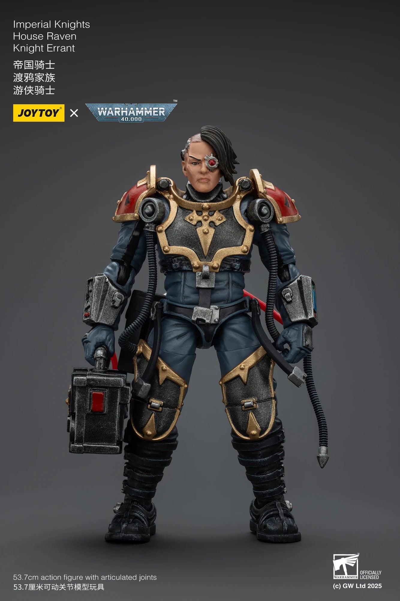 JOYTOY Warhammer 40K 1/18 Imperial Knights House Raven Knight Errant House Terryn Paladin Anime Figures Toys Mech Model