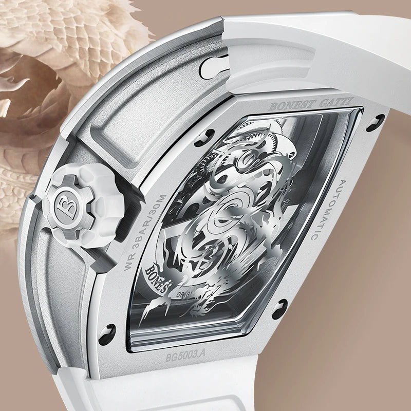 Bonest Gatti New Dragon Wrist Watch New Stainless Steel Case Luxury Fashion Business Watches for Men