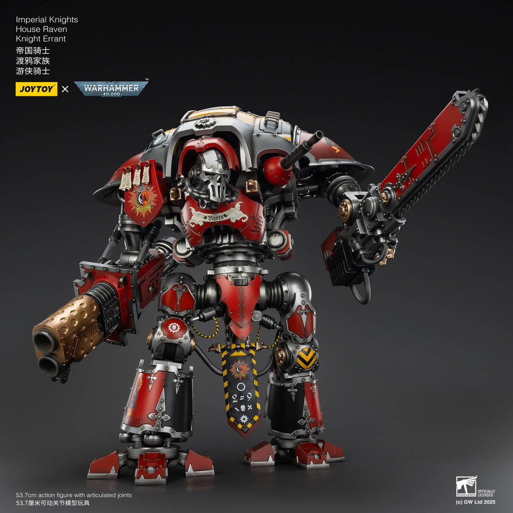 JOYTOY Warhammer 40K 1/18 Imperial Knights House Raven Knight Errant House Terryn Paladin Anime Figures Toys Mech Model