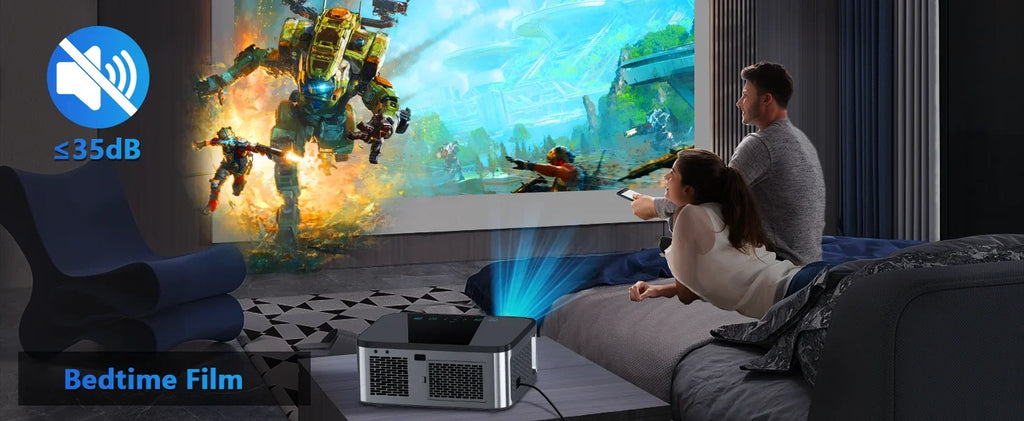 XIWBSY 1000ANSI Android Projector 25000 Lumens 4K AutoFocus/Keystone Projector Office Video Home Theater Portable Beamer Outdoor
