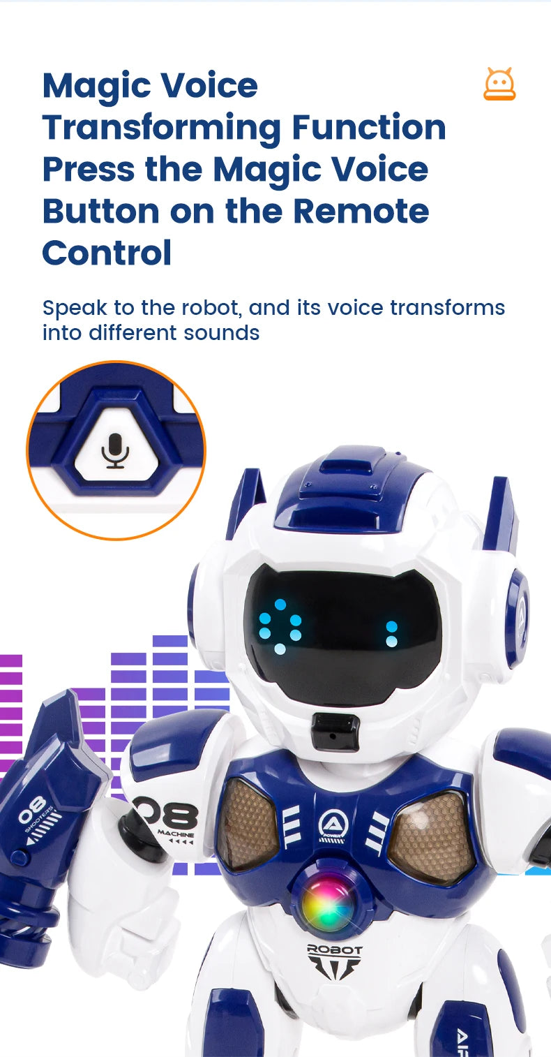 JHD For 2025 New JJRC R35 RC Robot Intelligent Programming Induction Interactive Remote Control Robot Electric Robot Model