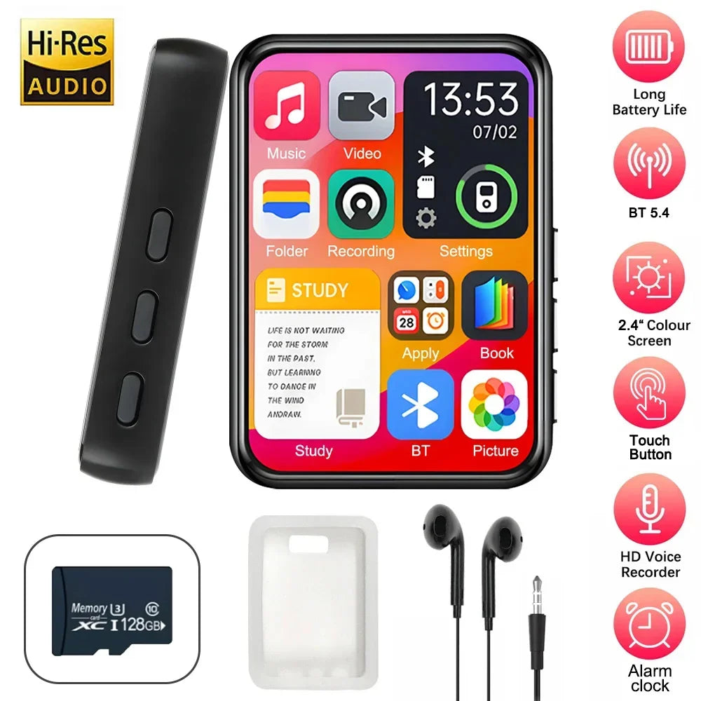 128GB Camera Mp4 Player Bluetooth Wifi Android Touch Screen Hifi Sound Music Recorder Video Mp3 Mp4 Player With Speaker FM Radio