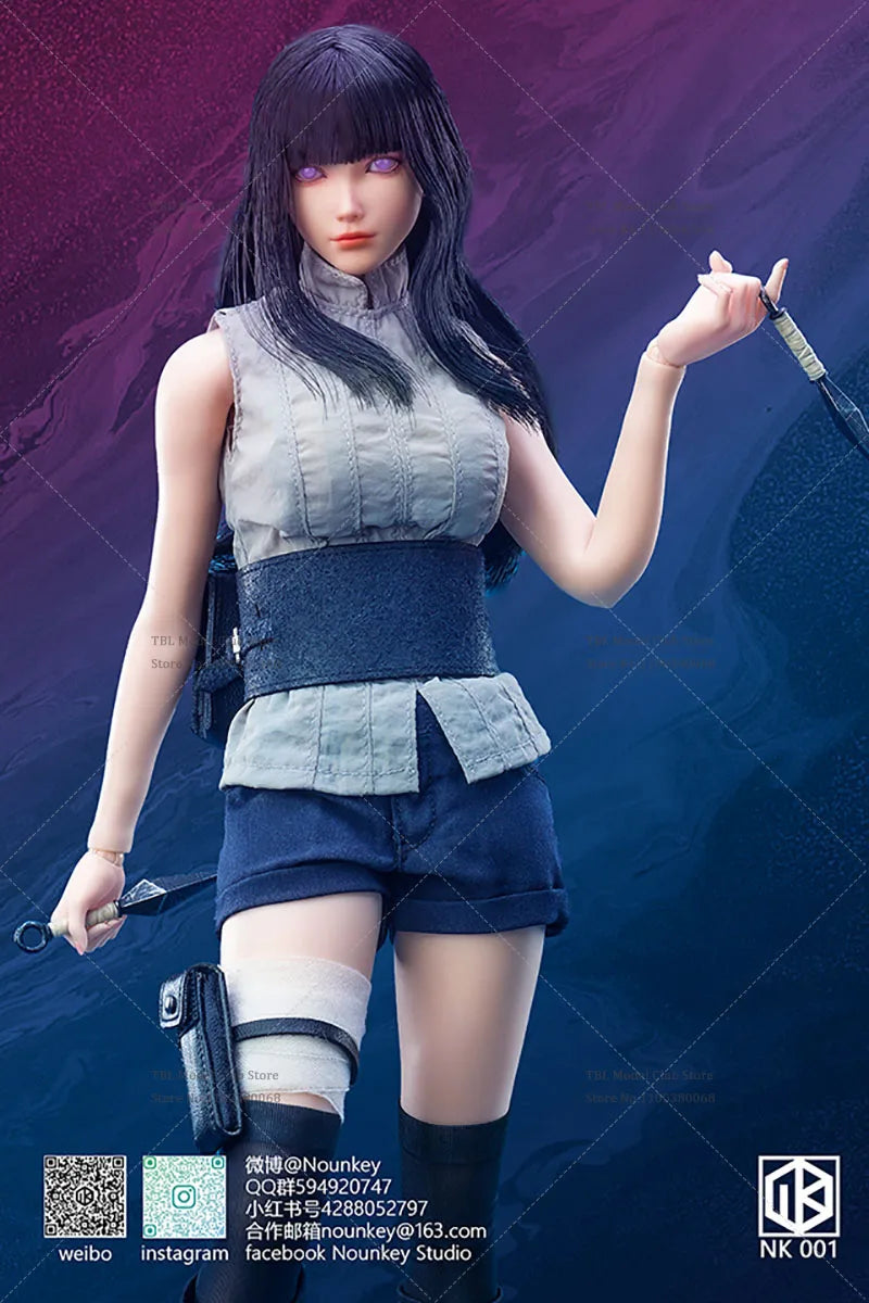 In Stock Nounkey Studio NK001 1/6 Scale Cosplay NARUTO Female Ninja Hyūga Hinata 12Inch Soldiers Action Figure Collection