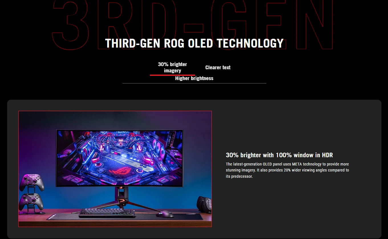 ROG Swift OLED PG34WCDM 800R SURFACE SCREEN OLED 34inch 240Hz 4k 3440x1440 800R Curved Screen 0.03ms Monitors DISPLAY TYPE-C 90W