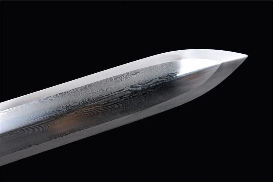 Premium Chinese Han Sword Folded Steel Damascus Blade Sharp Real Full Size Rayskin Scabbard Ready Battle Kongfu Dragon Katanas