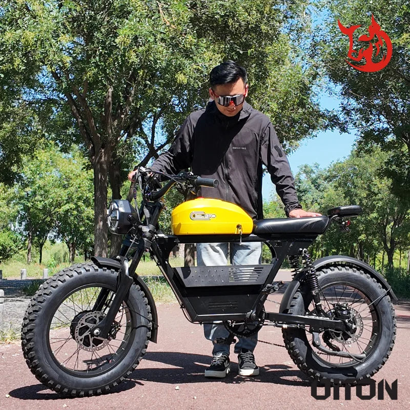 2025 AKEZ All-Terrain Off-Road E-Bike - 3000W Super Dual Motor, 48V 26Ah Battery, 20'' Fat Tires & Full Suspension, Fast Electri
