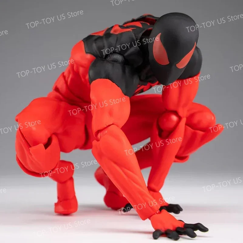In Stock: Mess Toys Spider-Man Symbiote Suit & Scarlet Spider Anime Action Figures - Collectible Gift Set